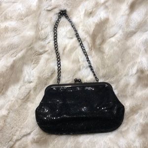 Black Glitter Clutch